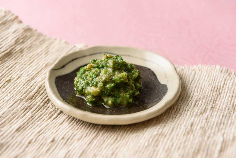 にんじん葉の切り和え